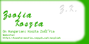 zsofia koszta business card